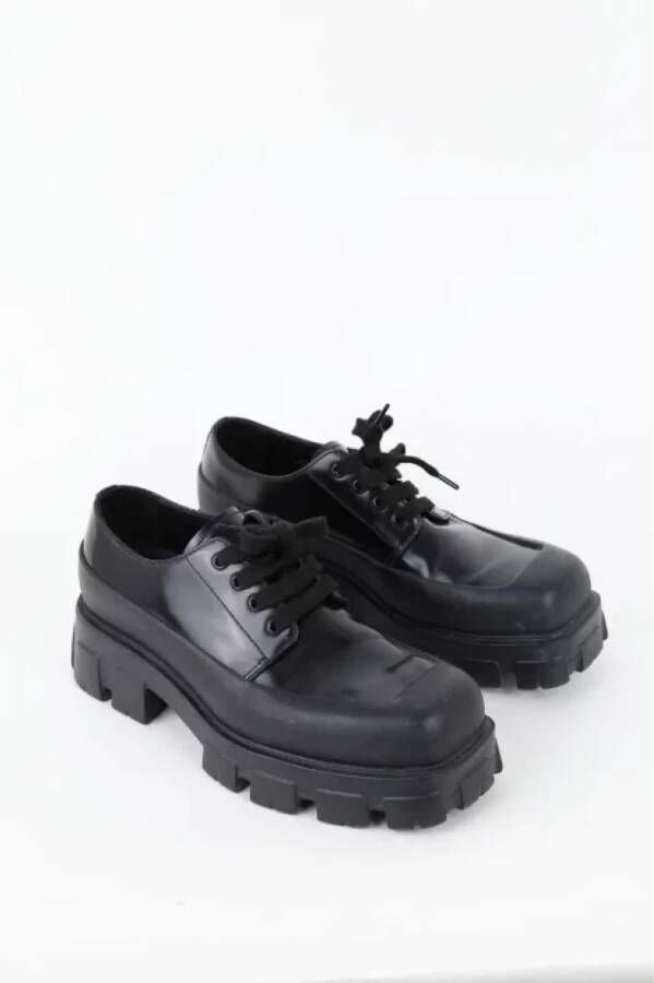 Prada Vintage Pre-owned Leather flats Black Dames