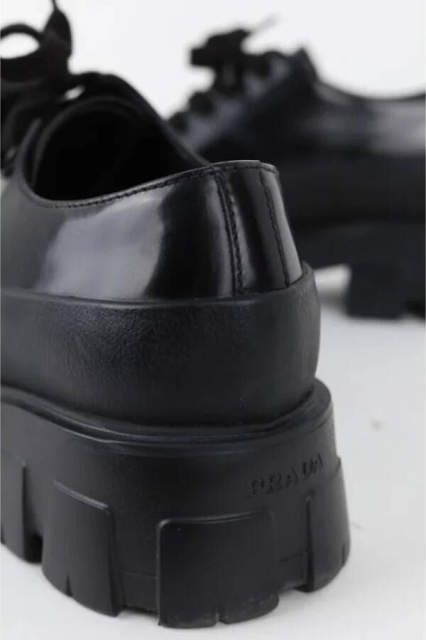 Prada Vintage Pre-owned Leather flats Black Dames