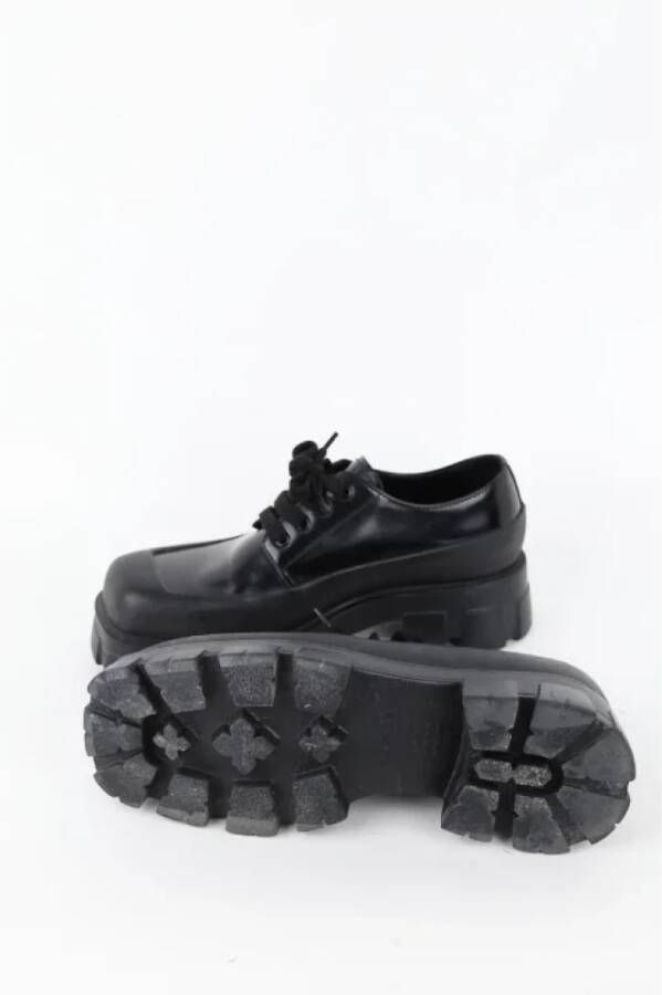 Prada Vintage Pre-owned Leather flats Black Dames