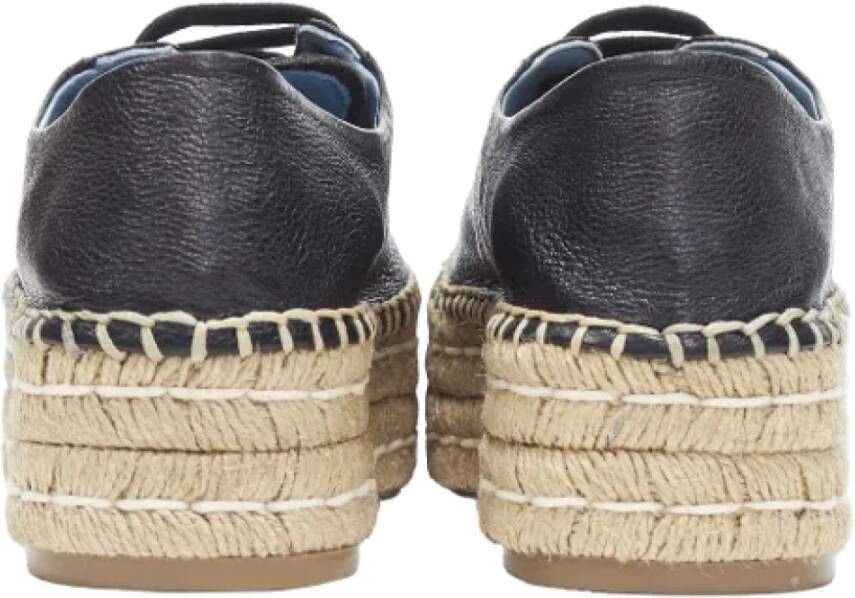 Prada Vintage Pre-owned Leather flats Black Dames