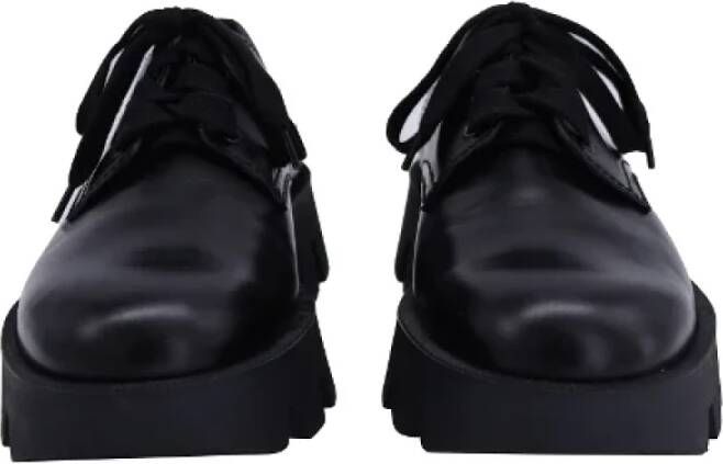 Prada Vintage Pre-owned Leather flats Black Heren