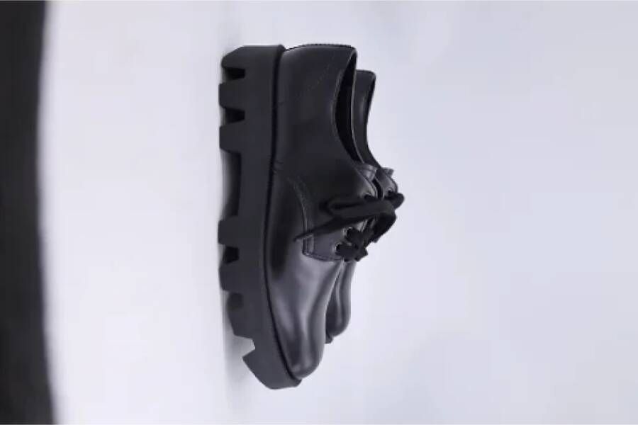 Prada Vintage Pre-owned Leather flats Black Heren