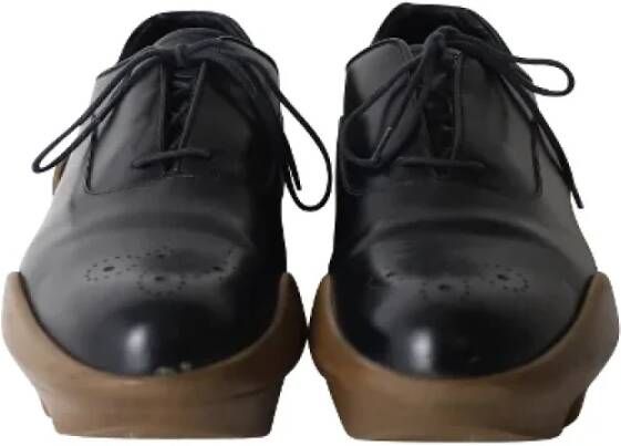 Prada Vintage Pre-owned Leather flats Black Heren