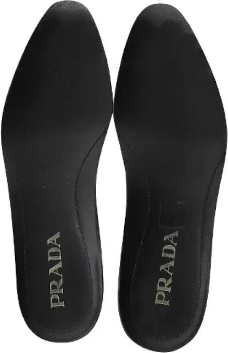 Prada Vintage Pre-owned Leather flats Black Heren