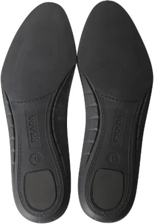 Prada Vintage Pre-owned Leather flats Black Heren