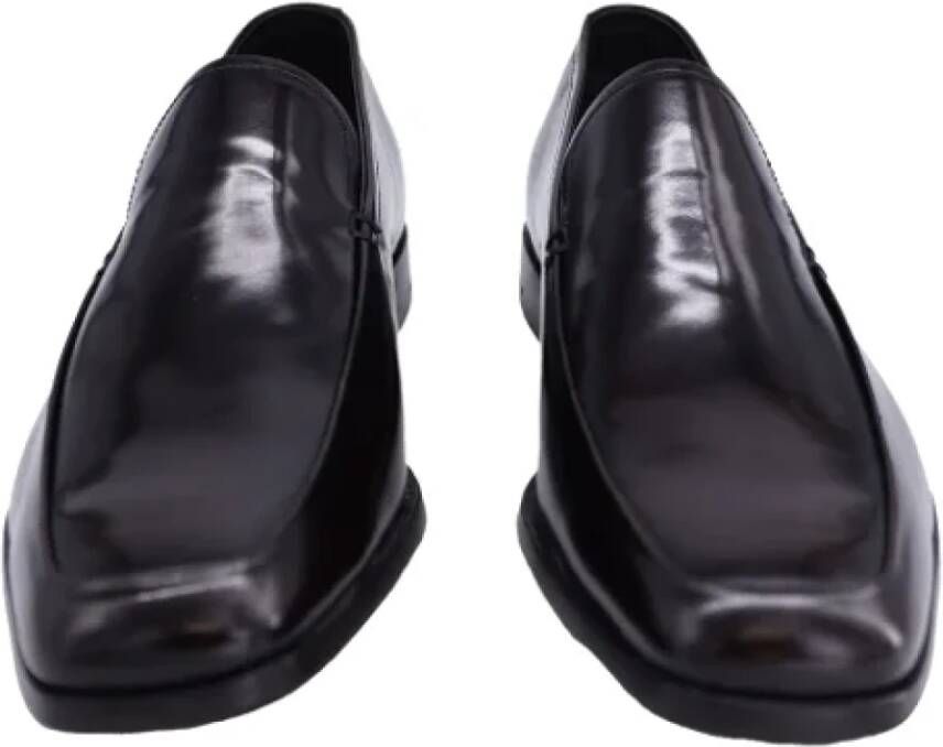 Prada Vintage Pre-owned Leather flats Black Heren