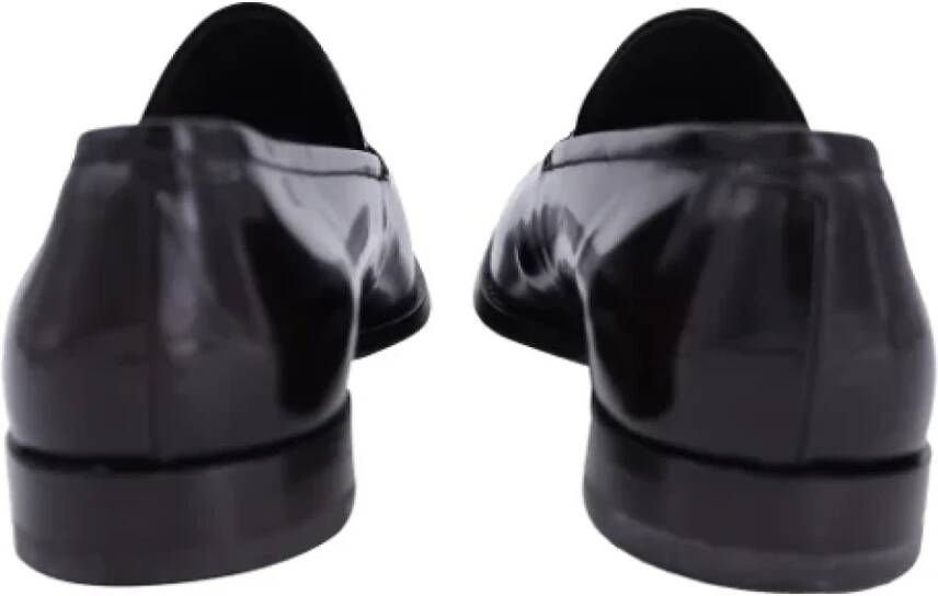 Prada Vintage Pre-owned Leather flats Black Heren