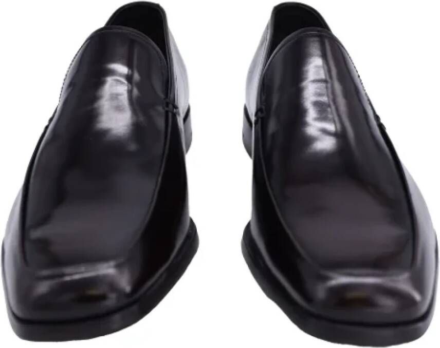 Prada Vintage Pre-owned Leather flats Black Heren