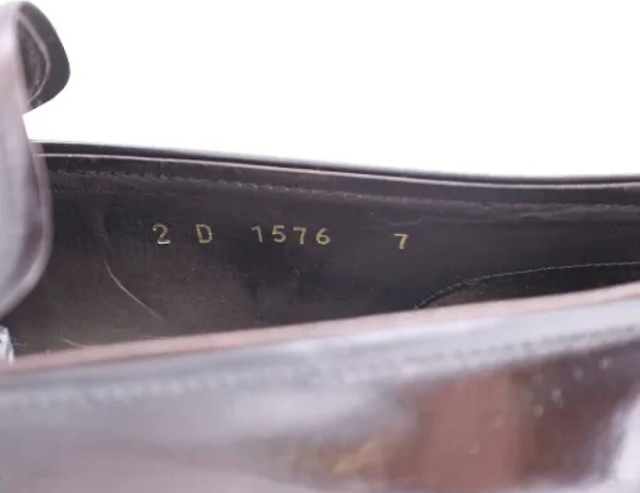 Prada Vintage Pre-owned Leather flats Black Heren