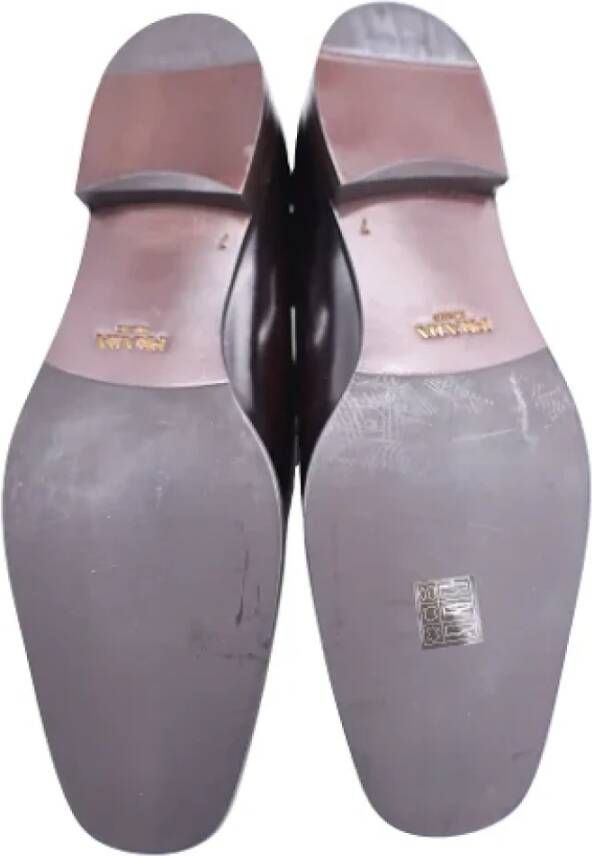 Prada Vintage Pre-owned Leather flats Black Heren