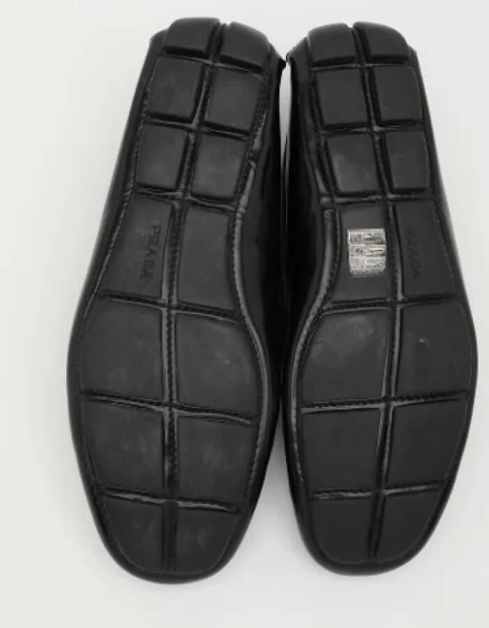 Prada Vintage Pre-owned Leather flats Black Heren
