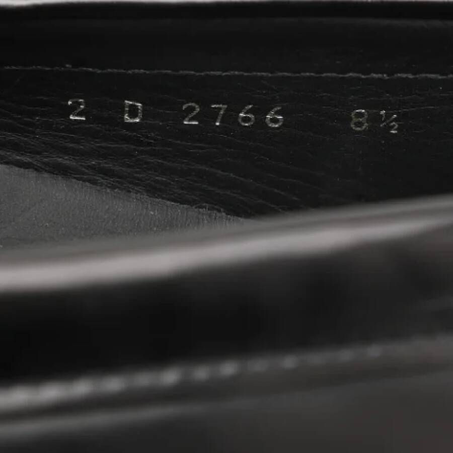 Prada Vintage Pre-owned Leather flats Black Heren