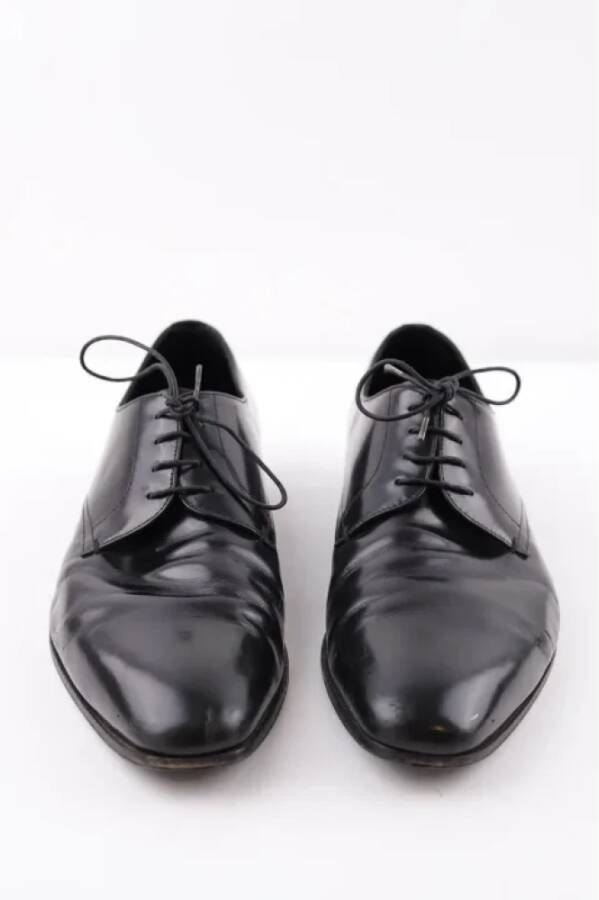 Prada Vintage Pre-owned Leather flats Black Heren