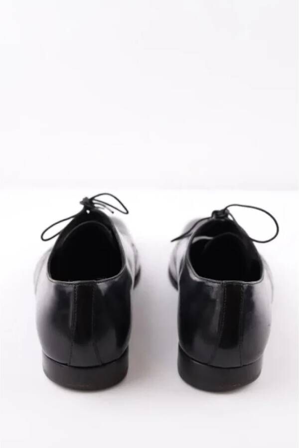 Prada Vintage Pre-owned Leather flats Black Heren