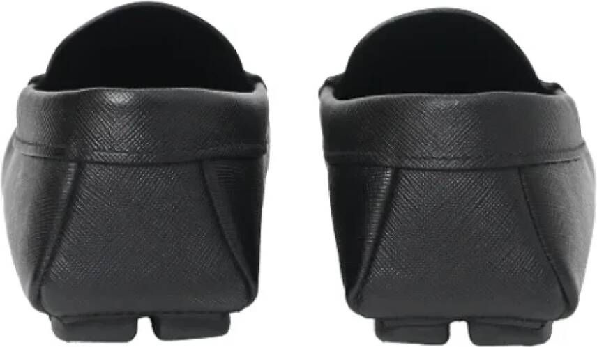 Prada Vintage Pre-owned Leather flats Black Heren