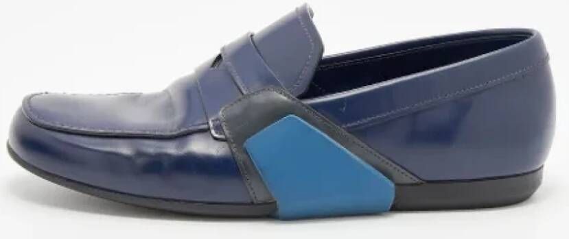 Prada Vintage Pre-owned Leather flats Blue Dames