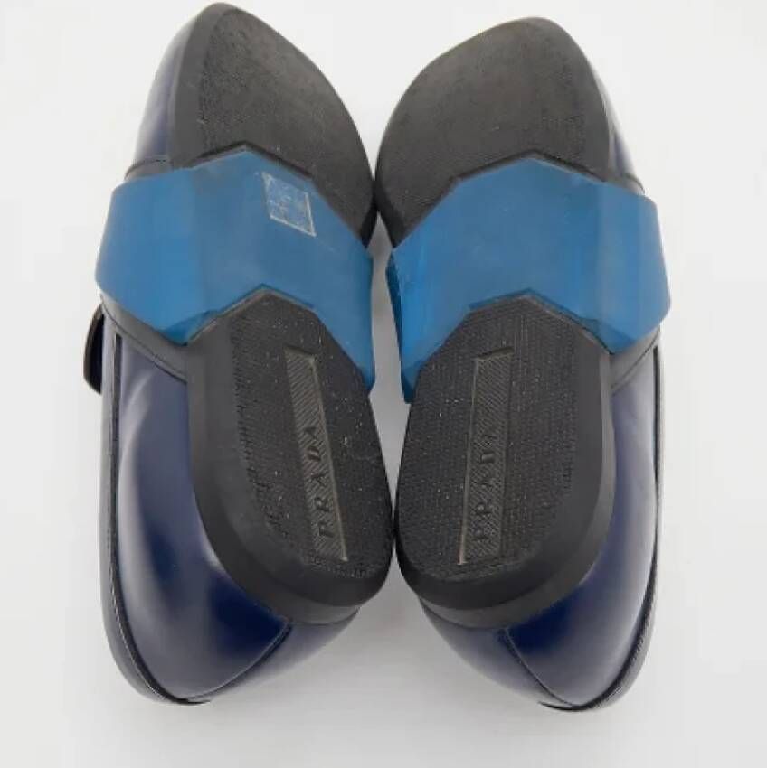 Prada Vintage Pre-owned Leather flats Blue Dames