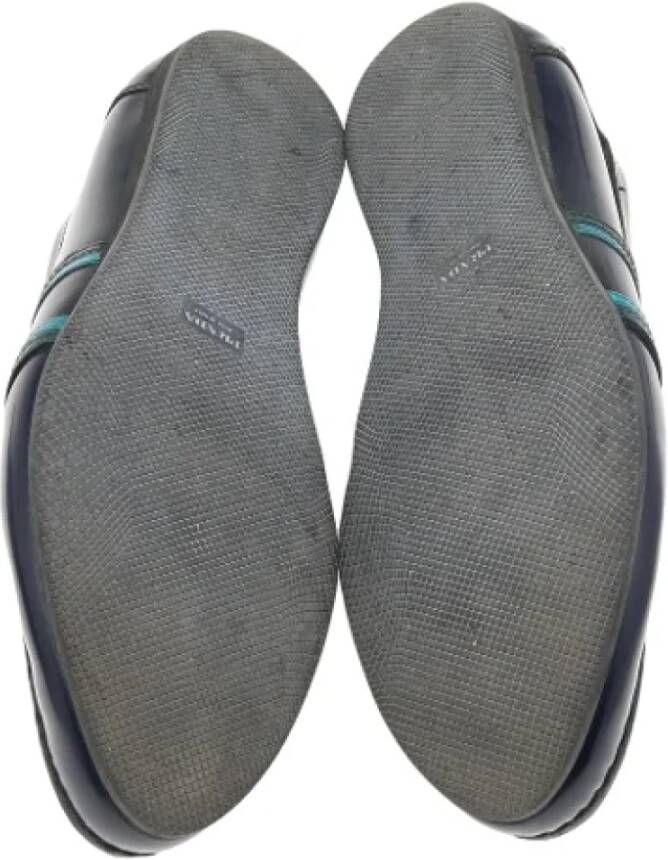 Prada Vintage Pre-owned Leather flats Blue Dames