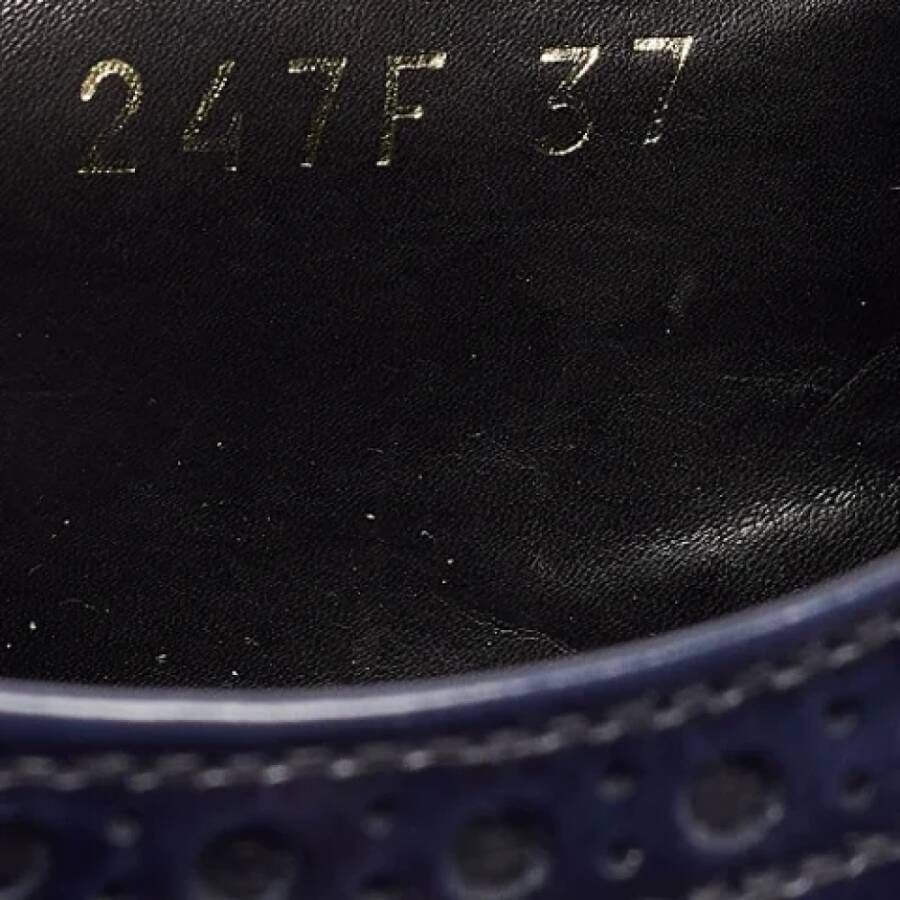 Prada Vintage Pre-owned Leather flats Blue Dames