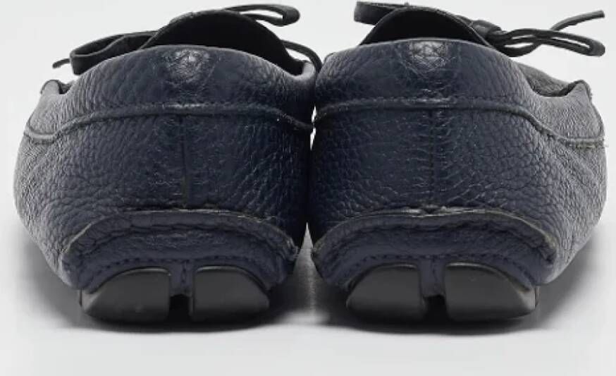 Prada Vintage Pre-owned Leather flats Blue Dames