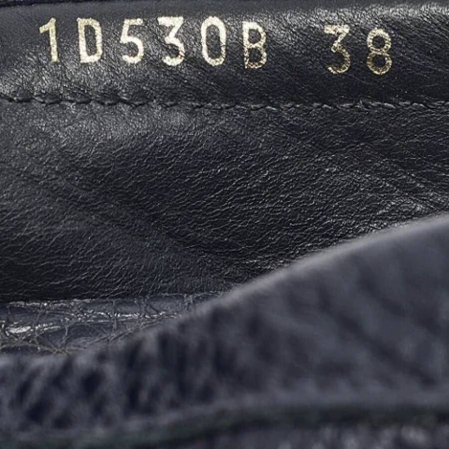 Prada Vintage Pre-owned Leather flats Blue Dames