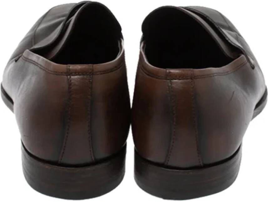 Prada Vintage Pre-owned Leather flats Brown Dames