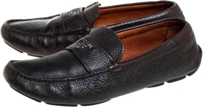 Prada Vintage Pre-owned Leather flats Brown Dames