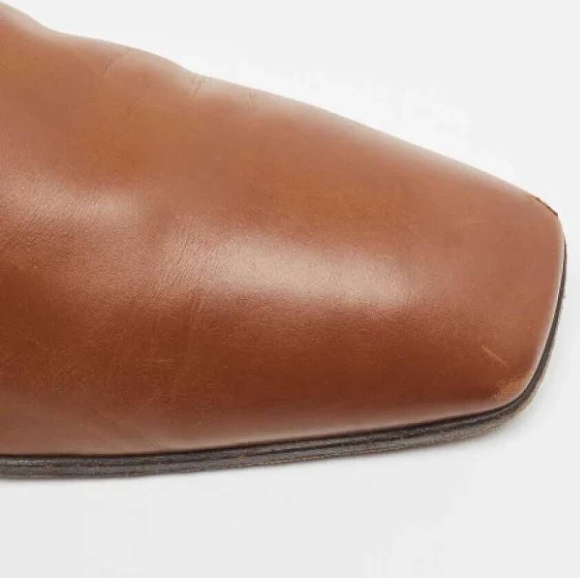 Prada Vintage Pre-owned Leather flats Brown Dames