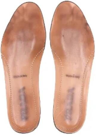 Prada Vintage Pre-owned Leather flats Brown Dames