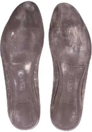 Prada Vintage Pre-owned Leather flats Brown Dames