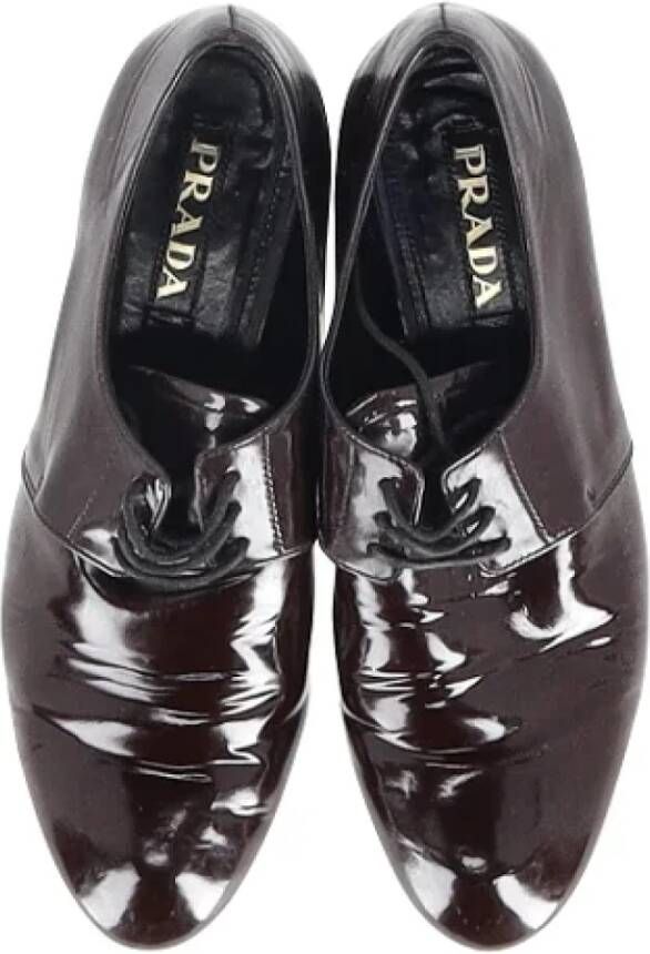 Prada Vintage Pre-owned Leather flats Brown Dames