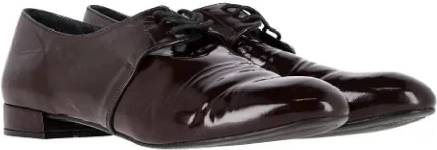 Prada Vintage Pre-owned Leather flats Brown Dames