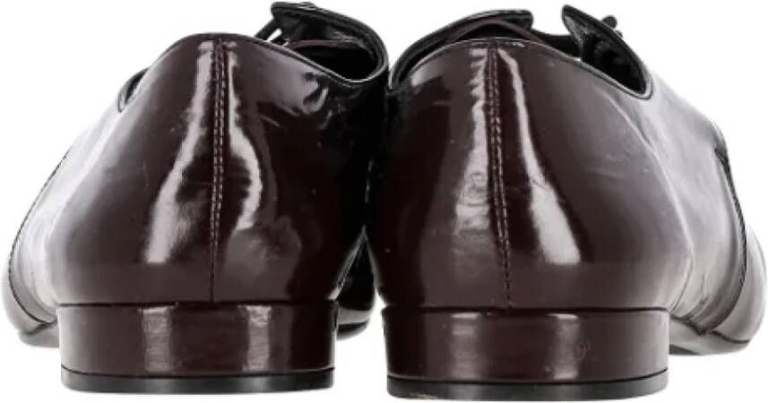 Prada Vintage Pre-owned Leather flats Brown Dames