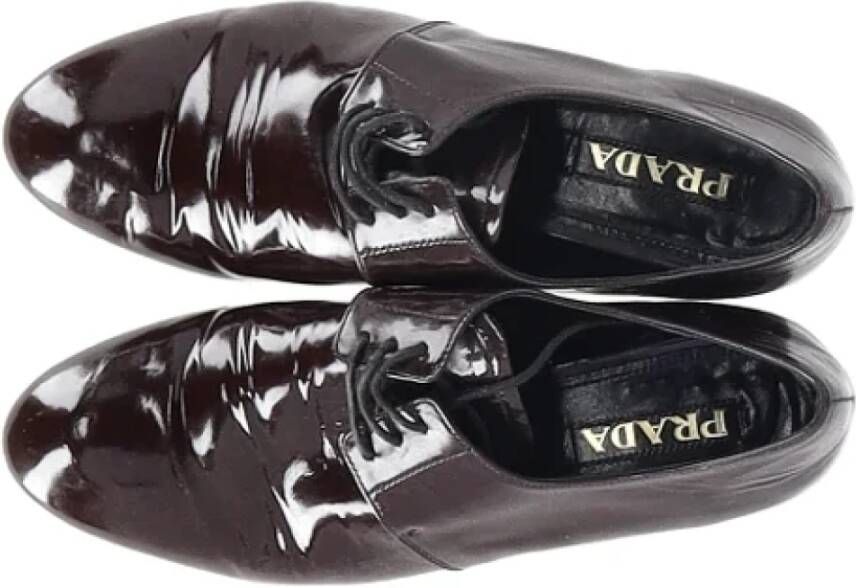 Prada Vintage Pre-owned Leather flats Brown Dames