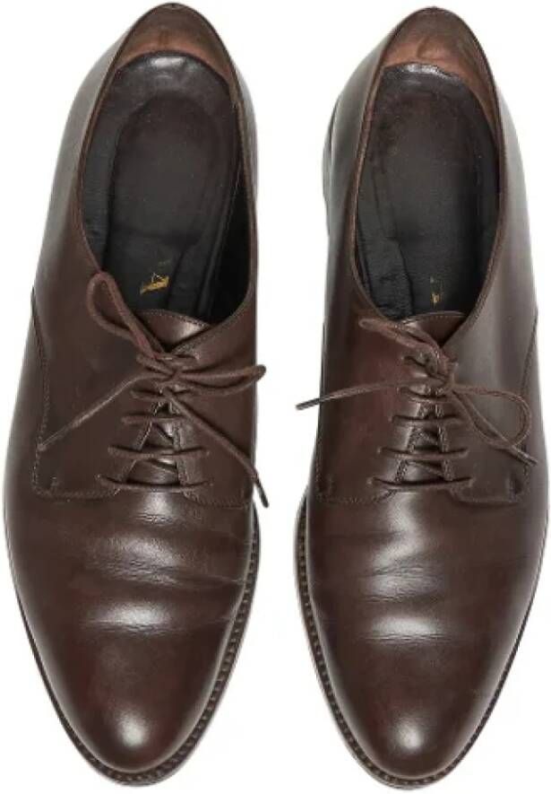 Prada Vintage Pre-owned Leather flats Brown Heren