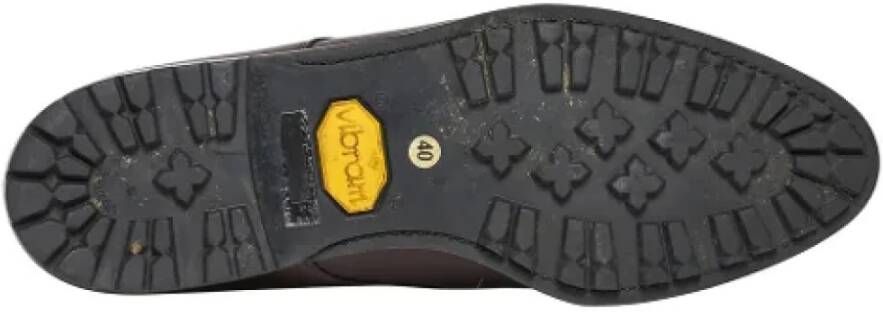 Prada Vintage Pre-owned Leather flats Brown Heren