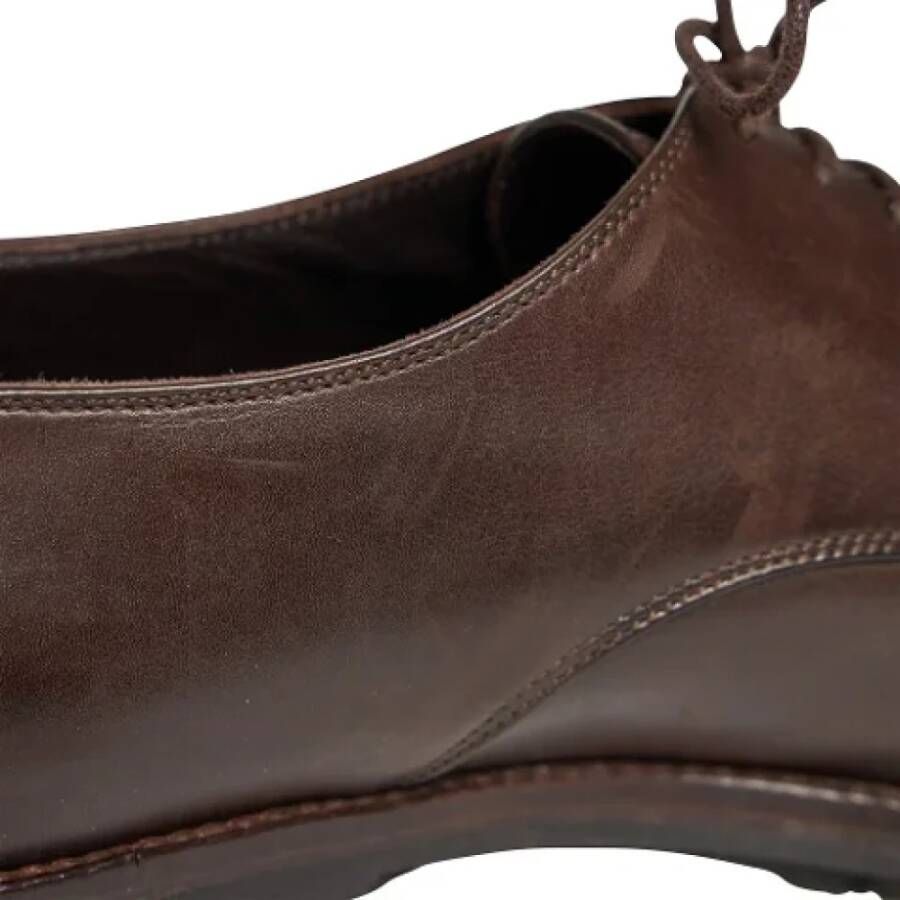 Prada Vintage Pre-owned Leather flats Brown Heren