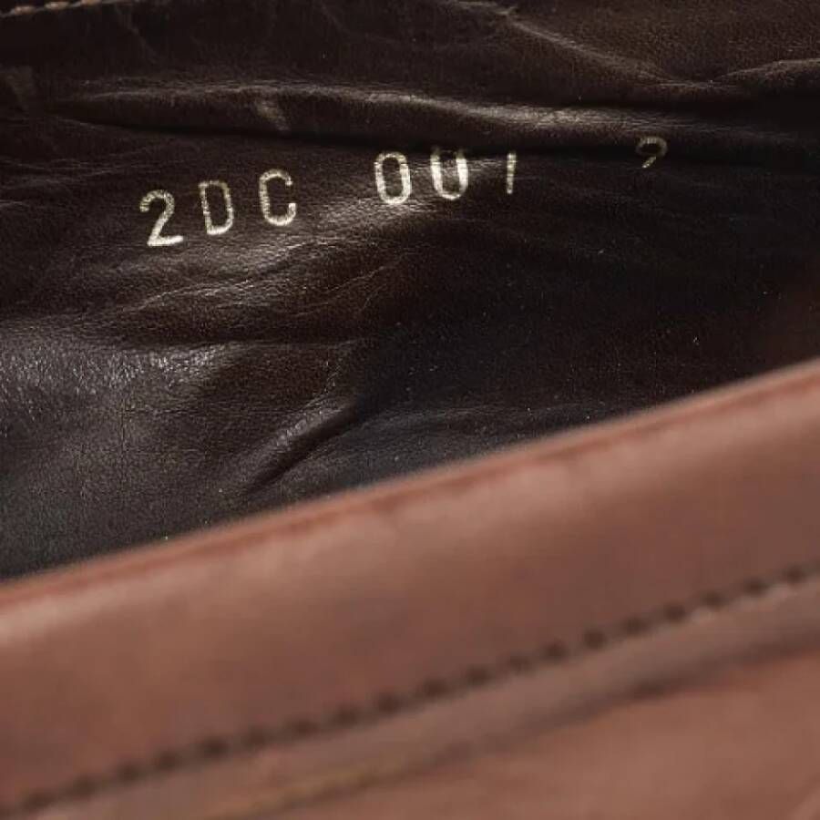 Prada Vintage Pre-owned Leather flats Brown Heren
