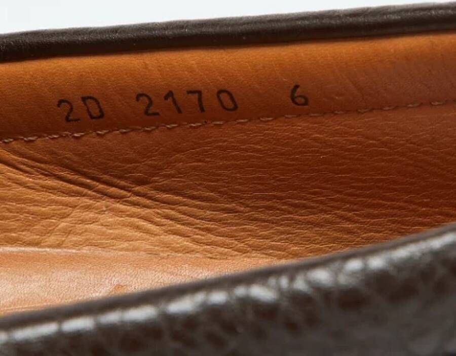 Prada Vintage Pre-owned Leather flats Brown Heren