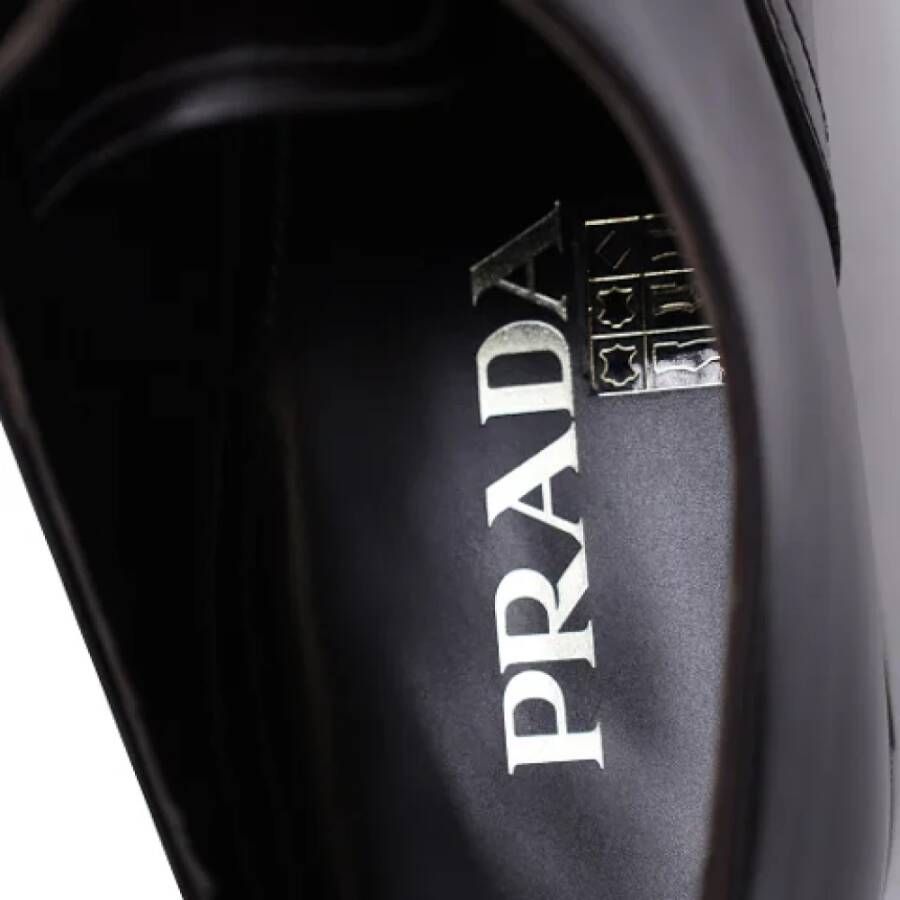 Prada Vintage Pre-owned Leather flats Brown Heren