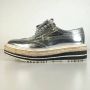 Prada Vintage Pre-owned Leather flats Gray Dames - Thumbnail 4