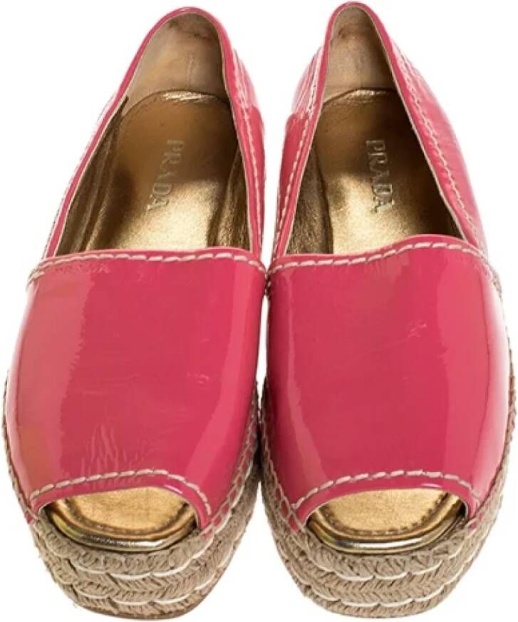 Prada Vintage Pre-owned Leather flats Pink Dames