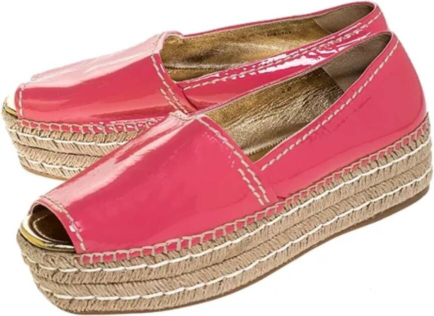 Prada Vintage Pre-owned Leather flats Pink Dames