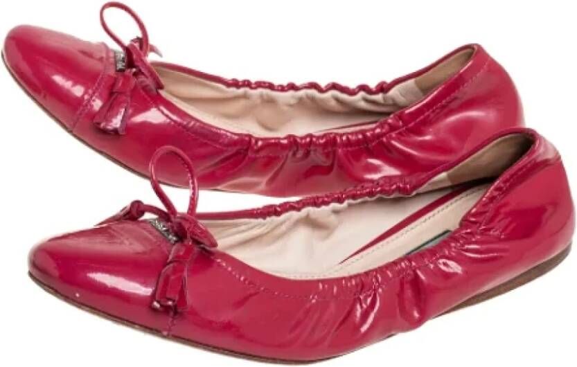 Prada Vintage Pre-owned Leather flats Pink Dames