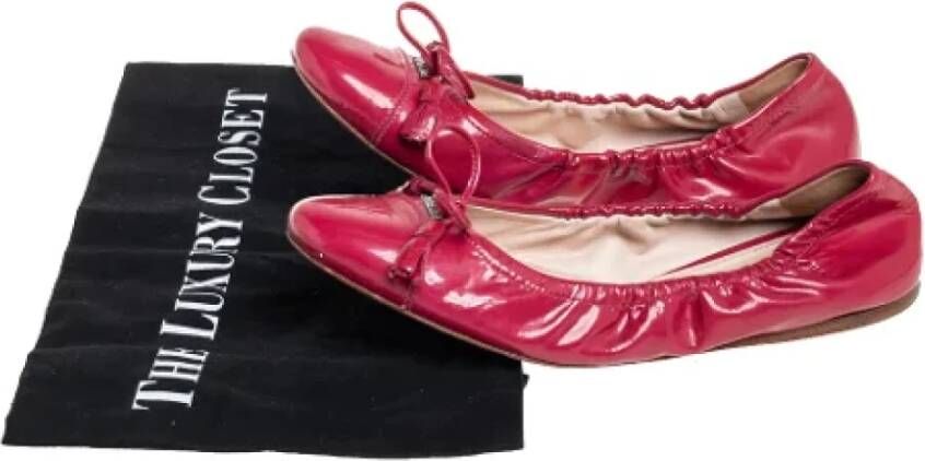 Prada Vintage Pre-owned Leather flats Pink Dames