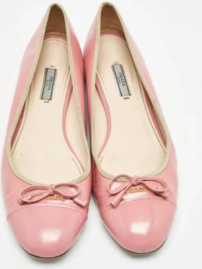 Prada Vintage Pre-owned Leather flats Pink Dames