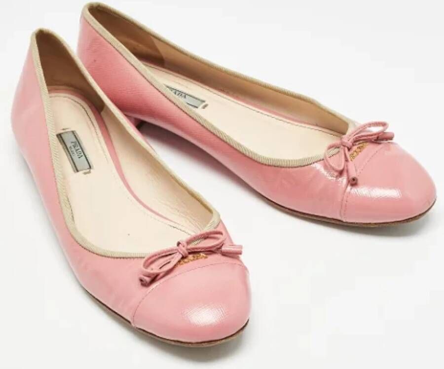 Prada Vintage Pre-owned Leather flats Pink Dames