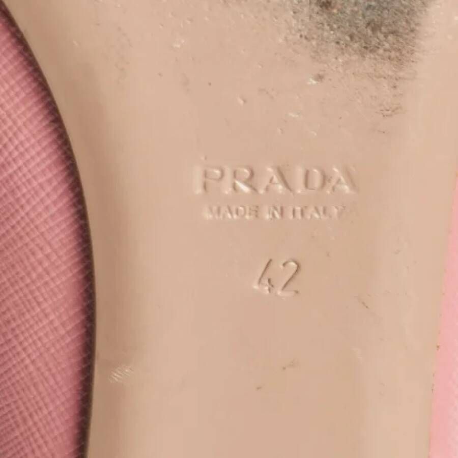Prada Vintage Pre-owned Leather flats Pink Dames
