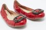 Prada Vintage Pre-owned Leather flats Red Dames - Thumbnail 4