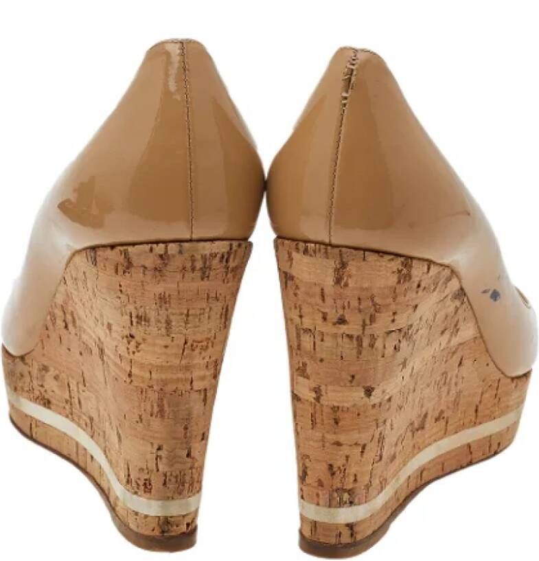 Prada Vintage Pre-owned Leather heels Beige Dames